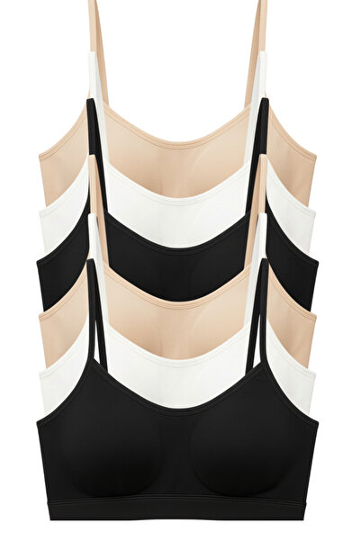 Arma Yıldız Младо момиче Памучен корд Без презрамки Сменяеми подложки Половин...