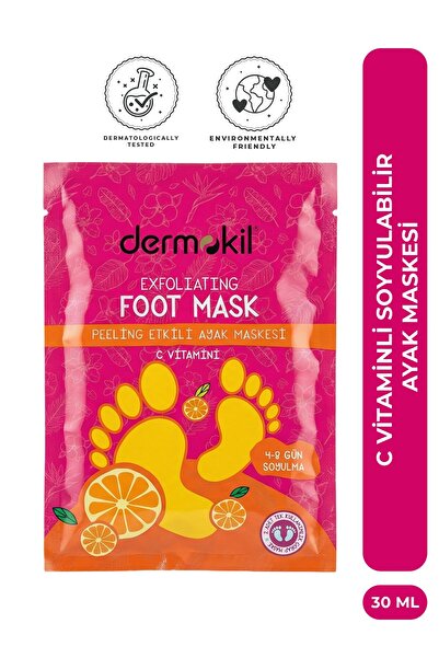 Dermokil C Vitaminli Peeling Etkili Soyulabilen Çorap Tipi Ayak Maskesi 30 ml