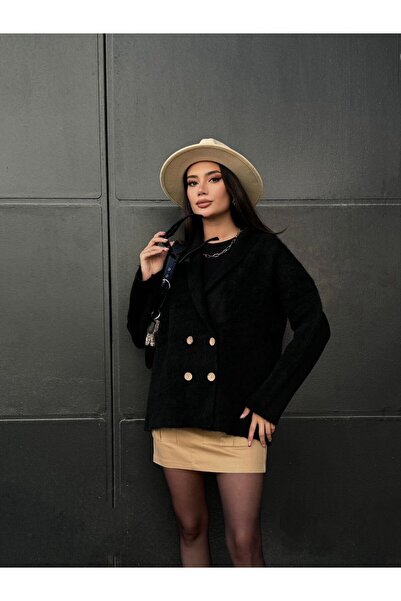 QADİSH Women's Oversized Button Knitwear Jacket – Stylish Design with Soft Te...