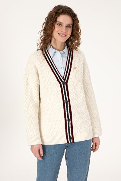 U.S. Polo Assn. Women's Cream Knitwear Cardigan 50314775-Vr256