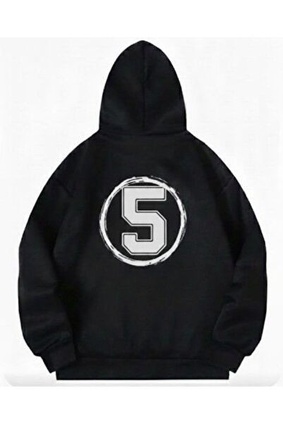 COHERENT UNISEX- Cardigan negru cu imprimeu SPECIAL FIVE, de iarnă, supradime...