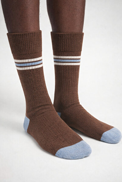 Katia&Bony Men's Striped Socks Brown