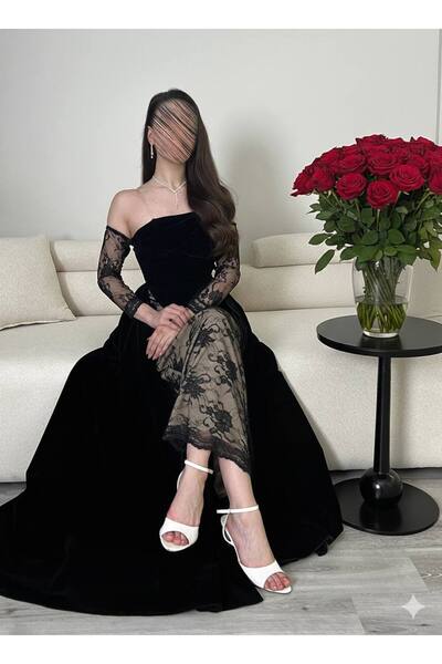 ZAYNAFASHIONSA Jacquard dress with lace inserts