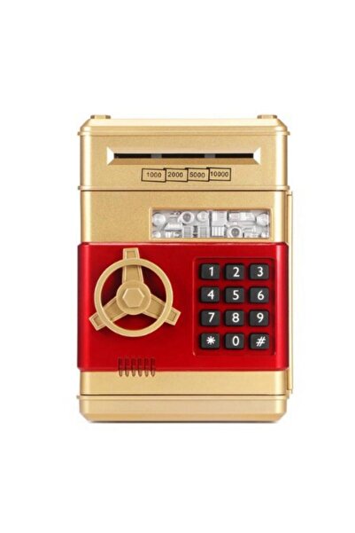 ENAR Children's cartoon password piggy bank, gold