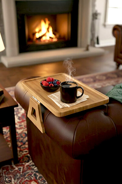 Kitchen Life SofaServe Dikdörtgen Bambu Koltuk Tepsisi 27x20 cm