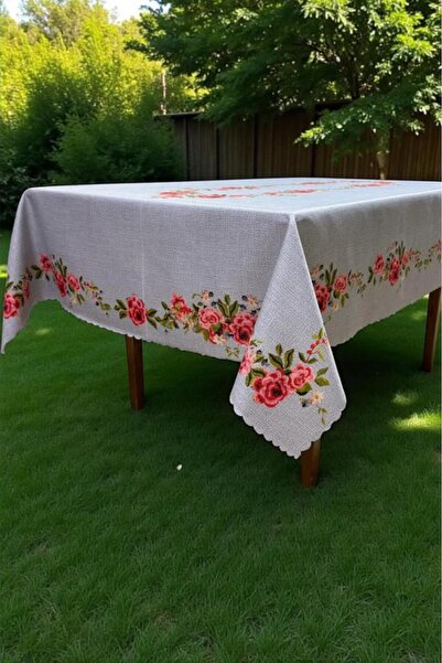 Çeyiz Diyarı Față de masă Gülzar Dertsiz 120x150 cm Gri