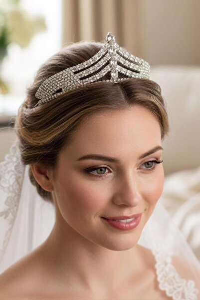 TAKIŞTIR Στέμμα νυφικού/χέννας/αρραβώνα/χρηματοκιβωτίου με πέτρες ζιργκόν