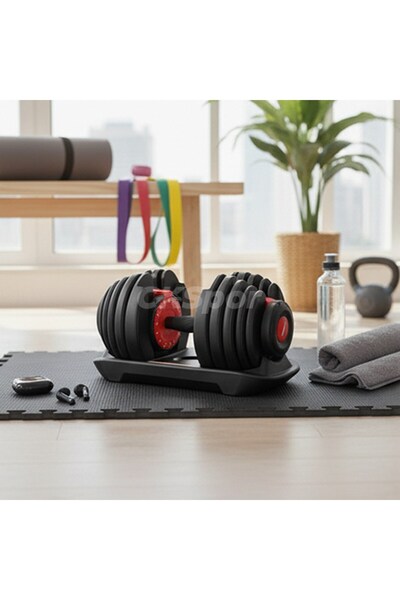 OULITE 40 Kg Ayarlanabilir Mekanizmalı Dambıl Seti Ev Fitness ve Güç Antrenman Seti