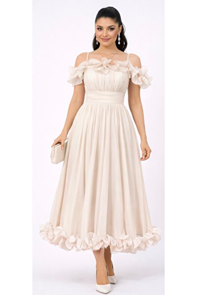 Fashionbox Premium Quality Chiffon Women's Midi Dress 26111