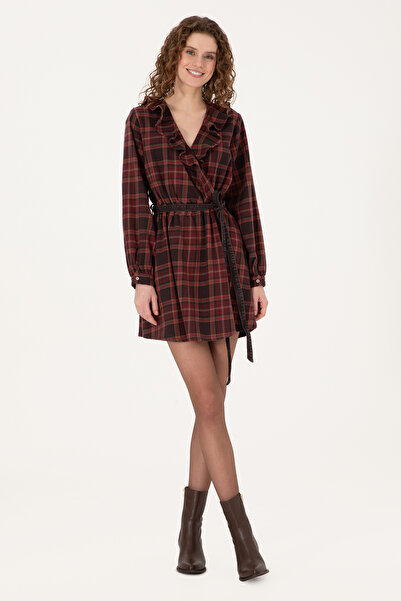 U.S. Polo Assn. Women's Burgundy Jean Dress 50312325-Vr177