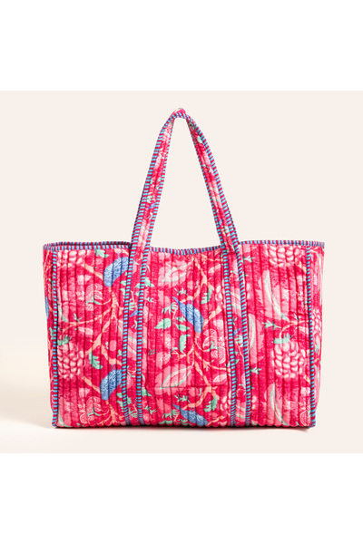 Zsa Zsa Zsu Rajpath Baskılı Pamuk Çanta - Kırmızı