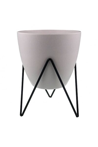 OEM Ghiveci decorativ, plastic/fier 13x18 cm bej