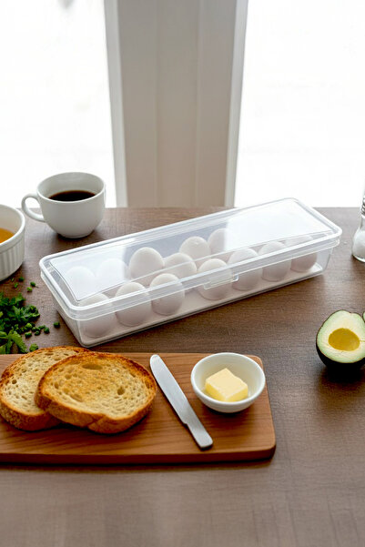 Kitchen Life حاوية تخزين البيض الشفافة ذات 15 قسمًا - منظم للثلاجة