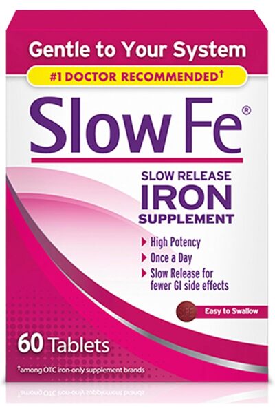 Slow Fe 45mg Iron Supplement for Iron Deficiency, Slow Release, High , Easy t...