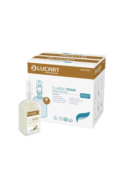Lucart White foam soap, almond flavor, 1000 ml