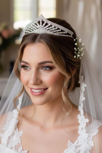 TAKIŞTIR Στέμμα νυφικού/χέννας/αρραβώνα/χρηματοκιβωτίου με πέτρες ζιργκόν