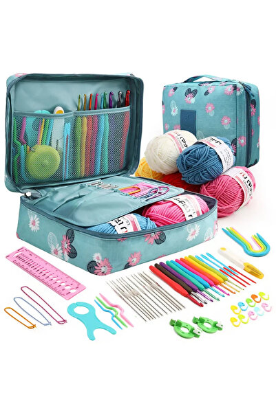 choice2 Pansies FELE 59Pcs/Set Portable Crochet Knitting Set DIY Beginner Cro...