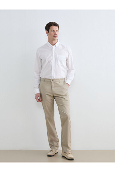 LC Waikiki Beige Standard Fit Men's Chino Trousers