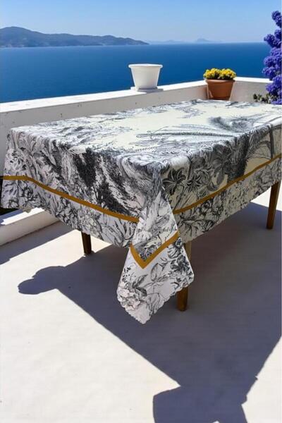 Çeyiz Diyarı مفرش طاولة بدون خياطة من بالميس 120×150 سم