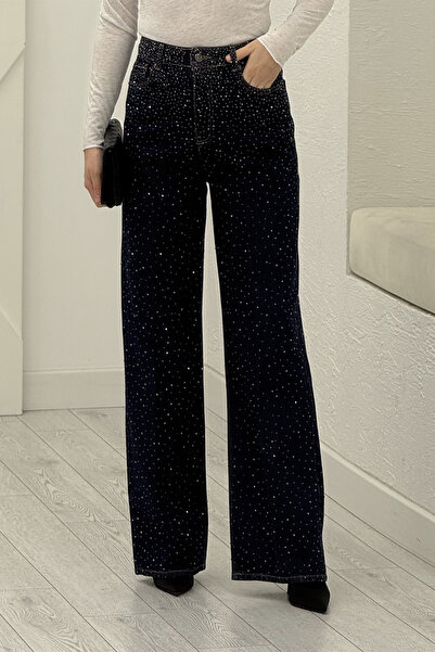 Act Pepicino Kids&Boutique Lacivert Taşlı Jean Pantolon 3494