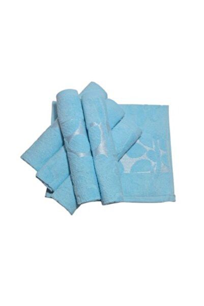 OEM Set prosoape de mână, bumbac, model floral 3D, 420g/m², albastru cer, 30x...