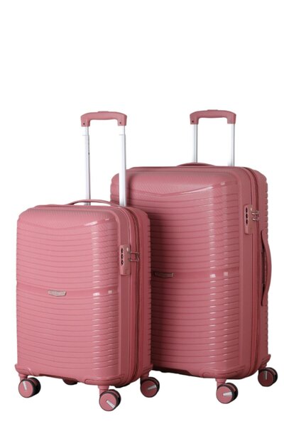 MÇS V379 PP Y.ÜRETİM PP VALİZ 55 CM + 65 CM SİYAH SET
