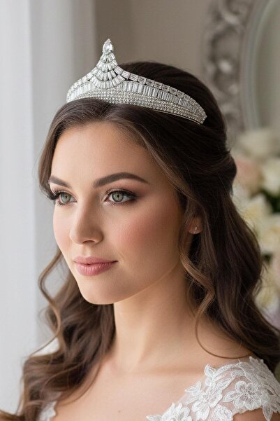 TAKIŞTIR Στέμμα νυφικού/χέννας/αρραβώνα/χρηματοκιβωτίου με πέτρες ζιργκόν