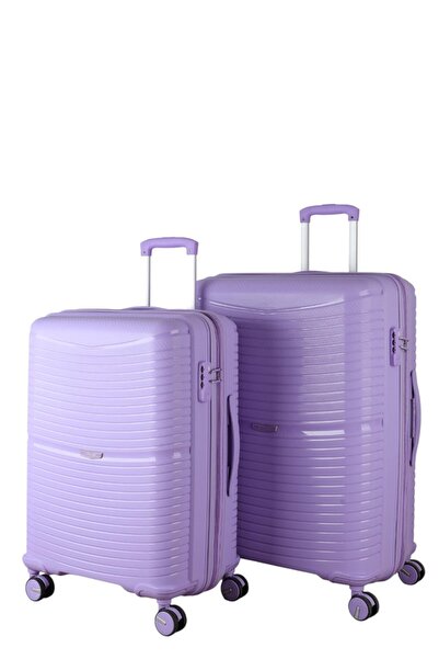 MÇS V379 AURA Y.ÜRETİM PP VALİZ 65 CM + 75 CM SİYAH SET
