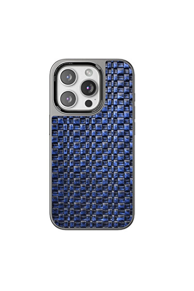 mrkon Venco iPhone 15 Pro Brand Cover - Navy Blue Rsmrk34-Esrdns