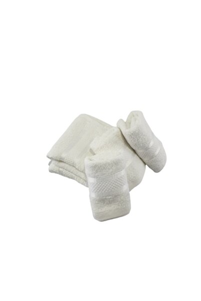 OEM Set de 6 prosoape de mână albe, 30 x 50 cm, 100% bumbac, 400 GSM