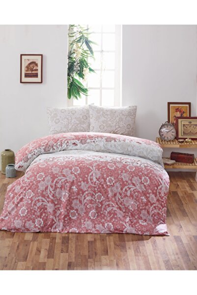 Bella Home Crystal Double Ranforce Duvet Cover Set - 4 Pieces - 100% Cotton -...