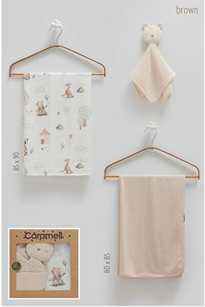 ByBest Beauty Caramell Blanket 3-Piece Set