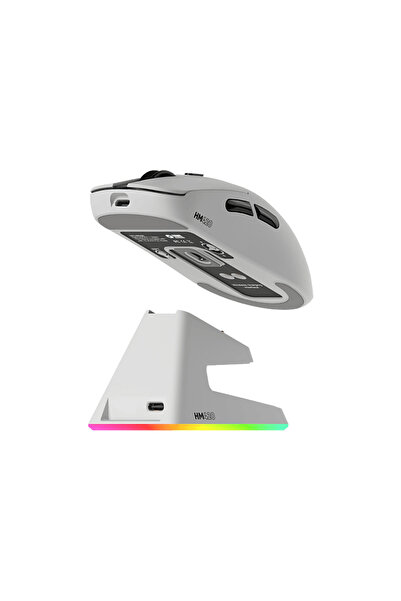 HAWK HM420 4K Hz 26000 DPI Tri-Mode Kablosuz Bluetooth Şarj Standlı Gaming Mo...