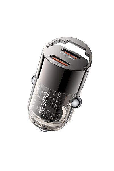 VU-TEK Yesido - Încărcător auto mini - Porturi duble tip C, PD30W, aliaj de a...