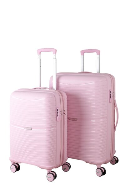 MÇS V379 PP Y.ÜRETİM PP VALİZ 55 CM + 65 CM SİYAH SET