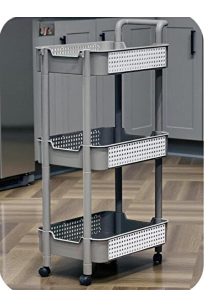 BEC39 3-tier storage cart with a mesh design
