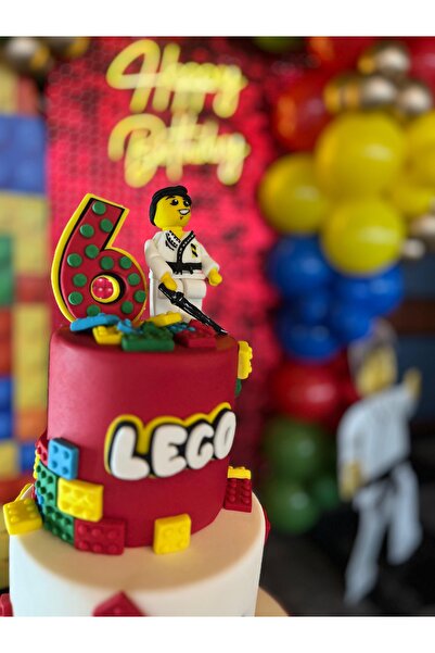Maket Atelier Şeker Hamurundan LEGO Temalı Özel Gün Doğum Günü Pastası
