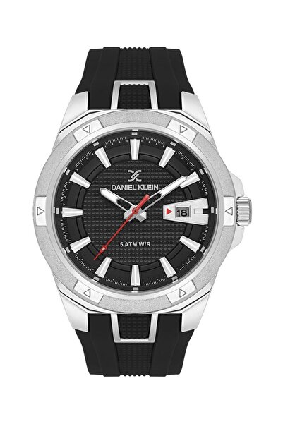 Daniel Klein Dk.1.13734-1 Silicone Cord Calendar Waterproof Black Men's Wrist...