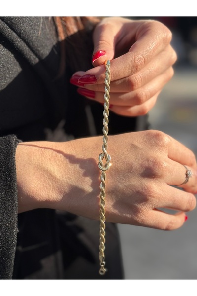 Yazıcıoğlu Kuyumculuk 14 Ayar Altın Balık Sırtı Düğüm Bileklik