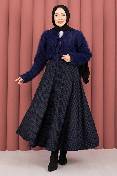 EBRUTESETTÜR Soft Pötikare Patterned Skirt Indigo