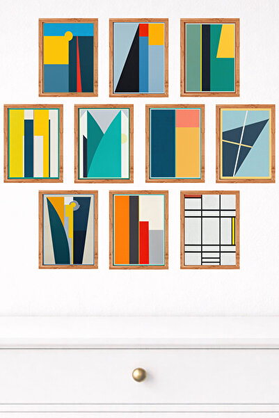 UNT 10-Piece Modern Wall Painting Set with Frame Look – 15X20 cm Mdf Uv Printing