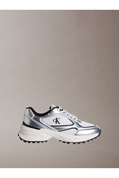 Calvin Klein Hike Runner Mesh Mix Women's Gray Sports Shoes (Yw0Yw02063-0Ix)