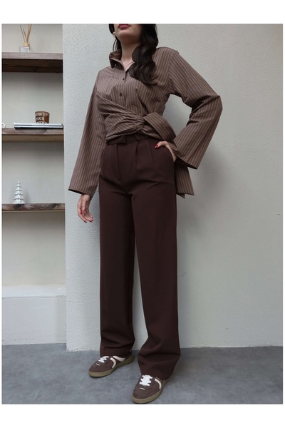 ESRAHELVACI Pleated palazzo trousers