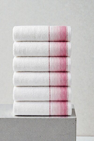 Anılsan Σετ 6 πετσέτες χεριών Selina Pink - 50x100 cm, 235 gr, 100% βαμβάκι, ...
