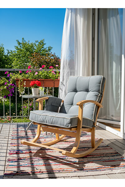 reflekta Ahşap Sallanır Koltuk Sallanan Sandalye TV Koltuğu Baba Koltuğu Mind...