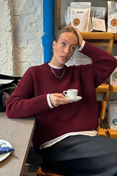 Dier Moda Women's Crew Neck Oversized Knitwear Sweater, Women's Sweater Fmoda...