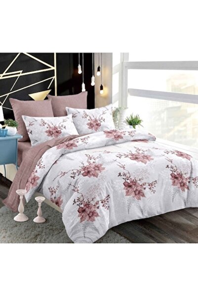 OEM Double Bed Linen Set, Spring, Satin Fabric, Elastic Sheet, Floral Print, ...