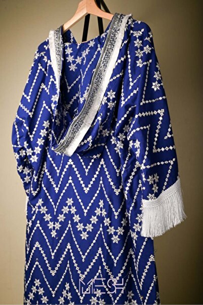 MESH sa Embroidered Jalabiya with Sequins جلابية مطرزه بالترتر