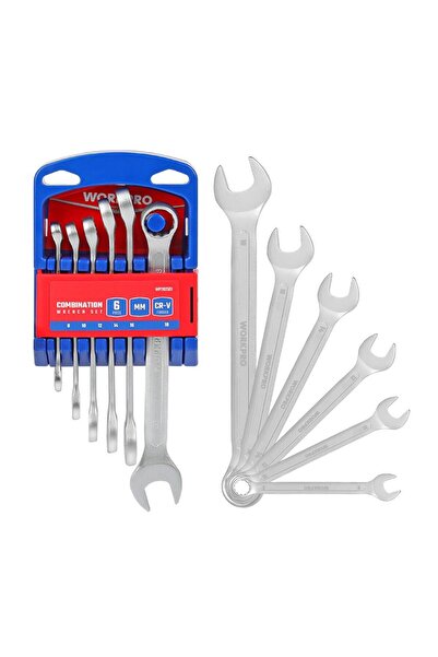 Workpro Wp202501 Cr-V 6 Piece Professional Combination Wrench Set