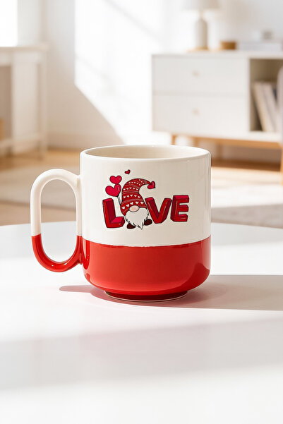 BB TRADE Ceramic Printed Pro Mug with Love Text Design 330ml